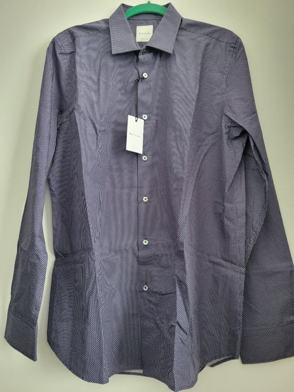 PAUL SMITH Men's Slim-fit Cotton Shirt. Size LARGE. Made in ITALY - BRAND NEW